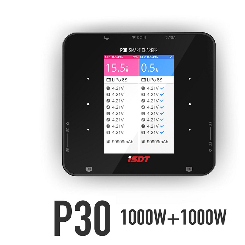 Drone Racing Charger - ISDT P30 Dual-Balance-Ladegerät mit Signalkanal, max.