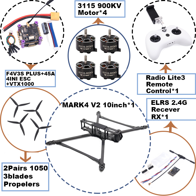 MARK4 V2 10-Zoll F4V3S/F4V3S P – Drone Racing Flight Controller Bewertung und Preis