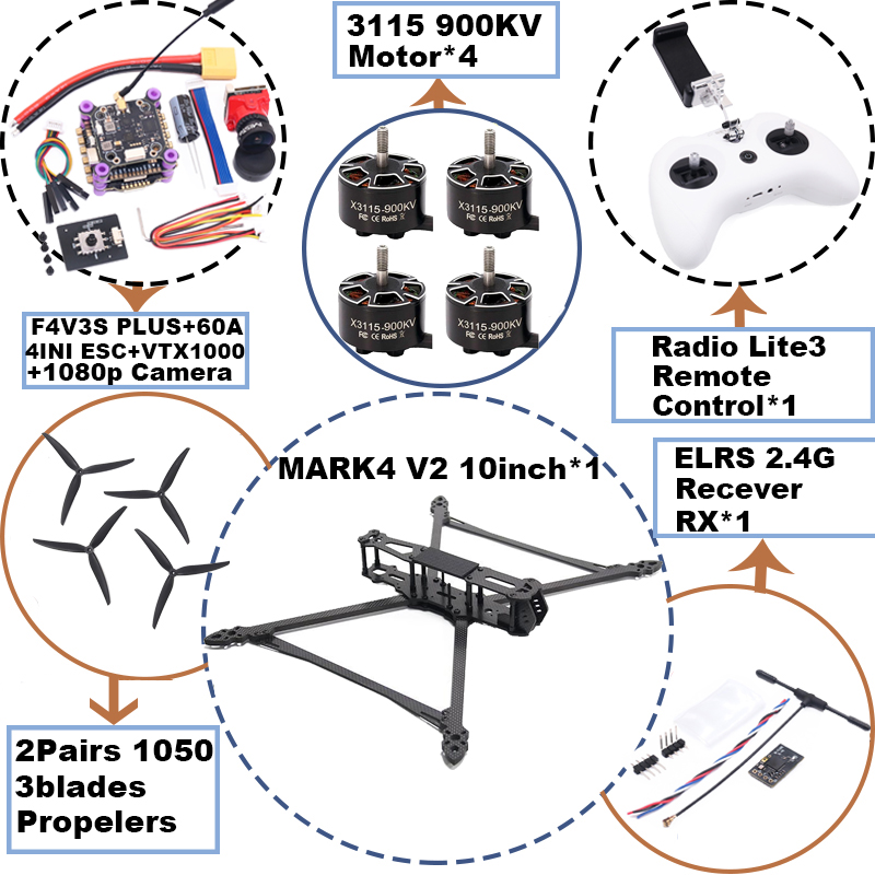 MARK4 V2 10-Zoll F4V3S/F4V3S P – Drone Racing Flight Controller Bewertung und Preis