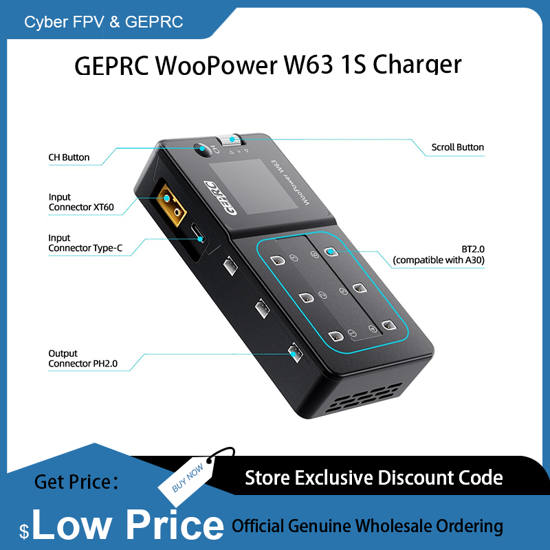 GEPRC WooPower W63 1S Ladegerä – Drone Racing Charger Bewertung und Preis