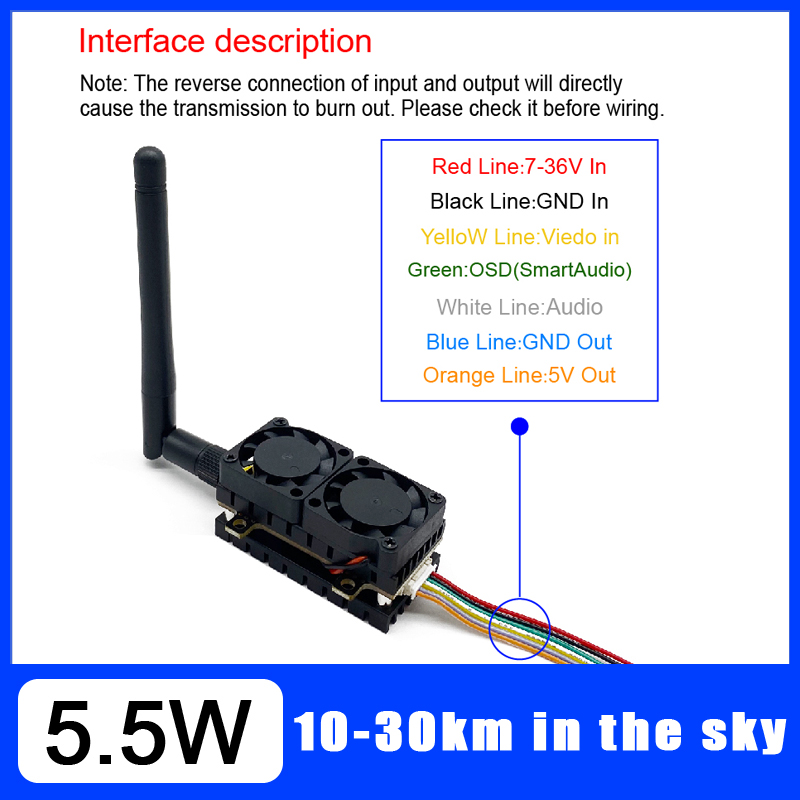Lange Reichweite 5,8 GHz 5,5 W – Drone Racing Vtx Bewertung und Preis